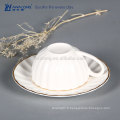 Pure White Design élégant Fine Bone China Plain White Céramique Tasses et tasses, Hot Sale Granate Tasses de thé blanc
